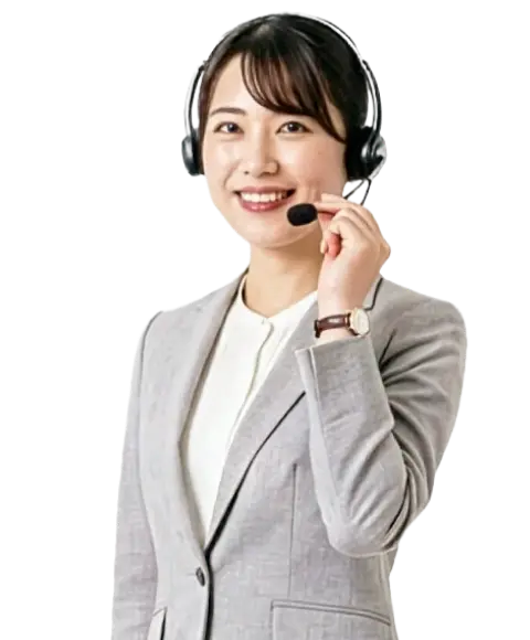 ヘッドセットをつけた女性の画像