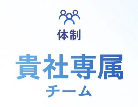 体制 貴社専属チーム
